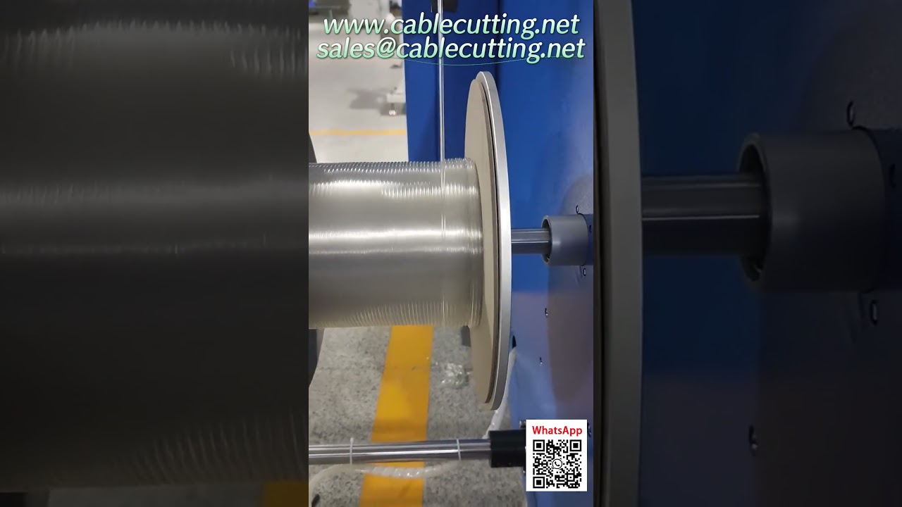 高速軟管捲繞機｜自動將500米風管整齊收捲於線盤