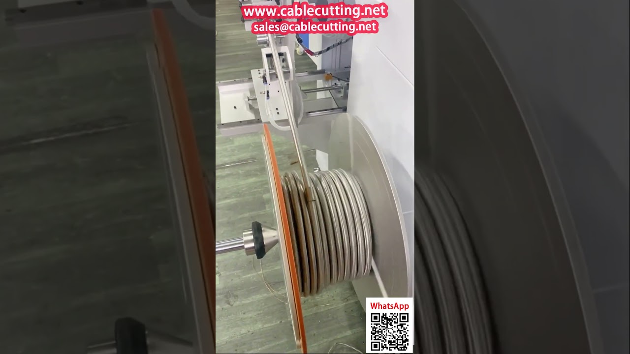 浴室用金屬軟管自動繞線機｜附計米器｜高效包裝設備