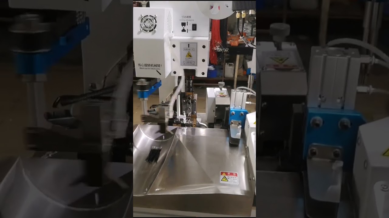 全自動雙頭端子機｜壓力監控系統｜高效產線必備 #工廠 #機械