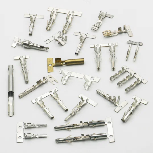 4P黃銅端子插座連接器 2.54mm金屬端子 母壓接連接器 Thumb